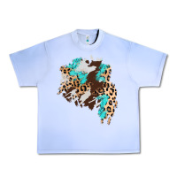 Grape Ice cowhide leopard turquoise patch Urban Heavy Tee - AdoDesignShop