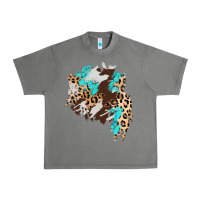 Tornado cowhide leopard turquoise patch Urban Heavy Tee - AdoDesignShop