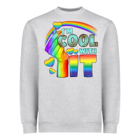 Heather Grey Lgbtq İ'm Cool With İt Heavyweight Sweatshirt - BundleAndBundleShop