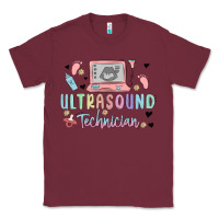Burgundy ultrasound technician Classic Tee - MaliasSmallBusiness