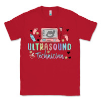 Red ultrasound technician Classic Tee - MaliasSmallBusiness