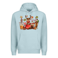 Blue Mist christmas reindeer coffee Premium Hoodie - CowGirlArtShop