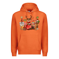 Carrot christmas reindeer coffee Premium Hoodie - CowGirlArtShop