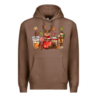 Chestnut christmas reindeer coffee Premium Hoodie - CowGirlArtShop