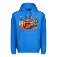 True Royal christmas reindeer coffee Premium Hoodie - CowGirlArtShop