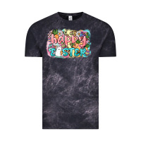 Cloud Black Happy Easter Vintage Tee - NancyCooperArtShop