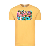 Vintage Mustard Happy Easter Vintage Tee - NancyCooperArtShop