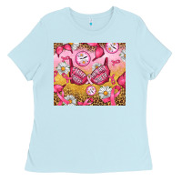 Baby Blue Hour Breast Cancer Bra Ladies Tee - Artiststas