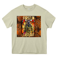 Mossy first in last out firefighter Heavy Core Tee - AdoDesignShop