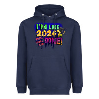 Navy i'm like 2024 done Heavyweight Hoodie - CowGirlArtShop