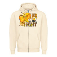 Sandshell Her fight is our fight Childhood Cancer yellow Zipper Hoodie - NancyCooperArtShop