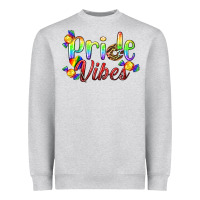 Heather Grey Pride Vibes LGBTQ Heavyweight Sweatshirt - BundleAndBundleShop