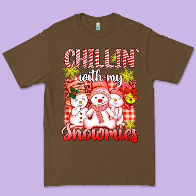 Chillin  With My Red Snowmies Premium Tee Designed By Adodesignshop