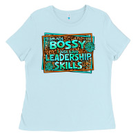 Baby Blue i am not bossy i just have leadership skills Ladies Tee - AdoDesignShop