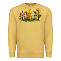 Antique Gold Mom gnome sunflower Premium Sweatshirt - CowGirlArtShop