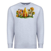 Heather Grey Mom gnome sunflower Premium Sweatshirt - CowGirlArtShop