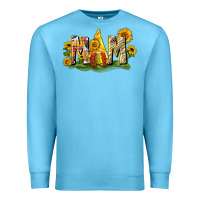 Ocean Blue Mom gnome sunflower Premium Sweatshirt - CowGirlArtShop