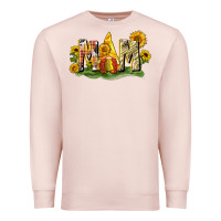 Pale Pink Mom gnome sunflower Premium Sweatshirt - CowGirlArtShop