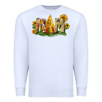 White Mom gnome sunflower Premium Sweatshirt - CowGirlArtShop