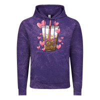 Cloud Purple valentine coffee lover Vintage Hoodie - MaliasSmallBusiness