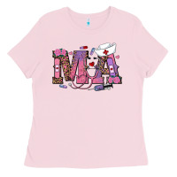 Bubblegum Pink valentines day ma nurse Ladies Tee - RanaPortraitStore
