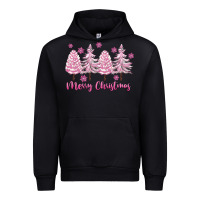 Black Merry Christmas Trees Urban Hoodie - FaDigitalArtStudio