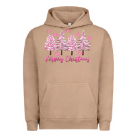 Pigment Burro Merry Christmas Trees Urban Hoodie - FaDigitalArtStudio