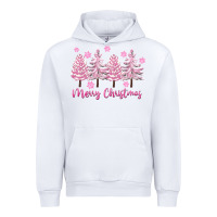 White Merry Christmas Trees Urban Hoodie - FaDigitalArtStudio