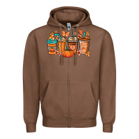 Chestnut Kidney Cancer coffee cups orange ribbon Zipper Hoodie - NancyCooperArtShop