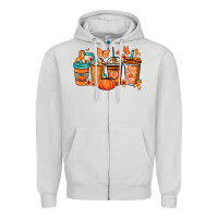 Dove Grey Kidney Cancer coffee cups orange ribbon Zipper Hoodie - NancyCooperArtShop