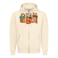 Sandshell Kidney Cancer coffee cups orange ribbon Zipper Hoodie - NancyCooperArtShop