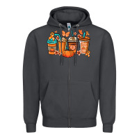 Smoke Kidney Cancer coffee cups orange ribbon Zipper Hoodie - NancyCooperArtShop