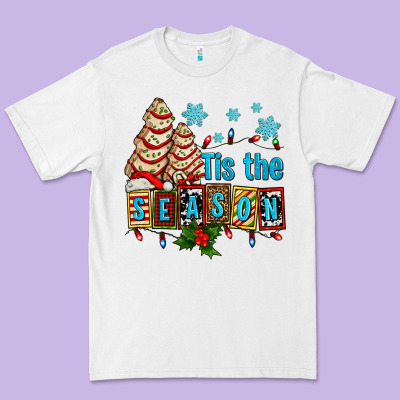 Tis The Season Christmas Tree Cake Ado Premium Tee Designed By Adodesignshop