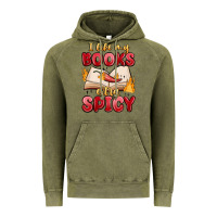 Vintage Olive i like my books extra spicy Vintage Hoodie - MaliasSmallBusiness