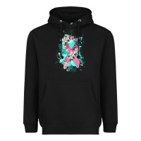 Black cancer ribbon Heavyweight Hoodie - CowGirlArtShop