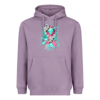 Lavender cancer ribbon Heavyweight Hoodie - CowGirlArtShop