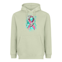 Matcha cancer ribbon Heavyweight Hoodie - CowGirlArtShop