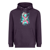 Plum cancer ribbon Heavyweight Hoodie - CowGirlArtShop