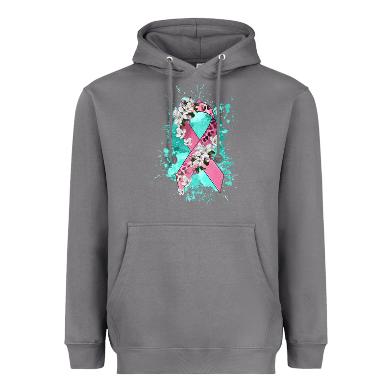 Cancer Ribbon Heavyweight Hoodie by CowGirlArtShop | Teevron