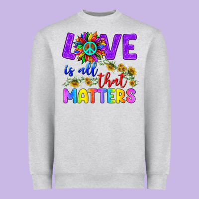 Love İs All That Matters Heavyweight Sweatshirt Designed By Bundleandbundleshop