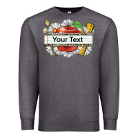 Charcoal Heather floral teacher custom name Premium Sweatshirt - CowGirlArtShop