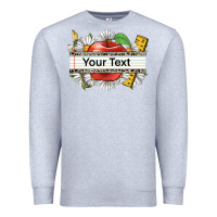 Heather Grey floral teacher custom name Premium Sweatshirt - CowGirlArtShop