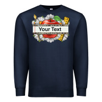 Navy floral teacher custom name Premium Sweatshirt - CowGirlArtShop