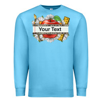 Ocean Blue floral teacher custom name Premium Sweatshirt - CowGirlArtShop