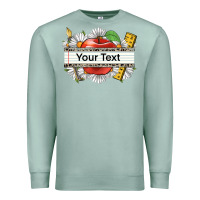 Seafoam floral teacher custom name Premium Sweatshirt - CowGirlArtShop