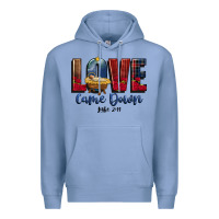 Colony Blue love came down luke 2 11 Premium Hoodie - CowGirlArtShop