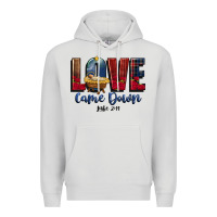 Dove Grey love came down luke 2 11 Premium Hoodie - CowGirlArtShop
