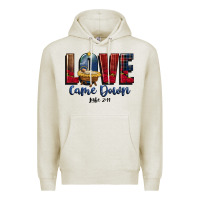 Oatmeal Heather love came down luke 2 11 Premium Hoodie - CowGirlArtShop