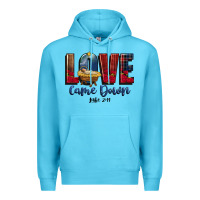 Ocean Blue love came down luke 2 11 Premium Hoodie - CowGirlArtShop
