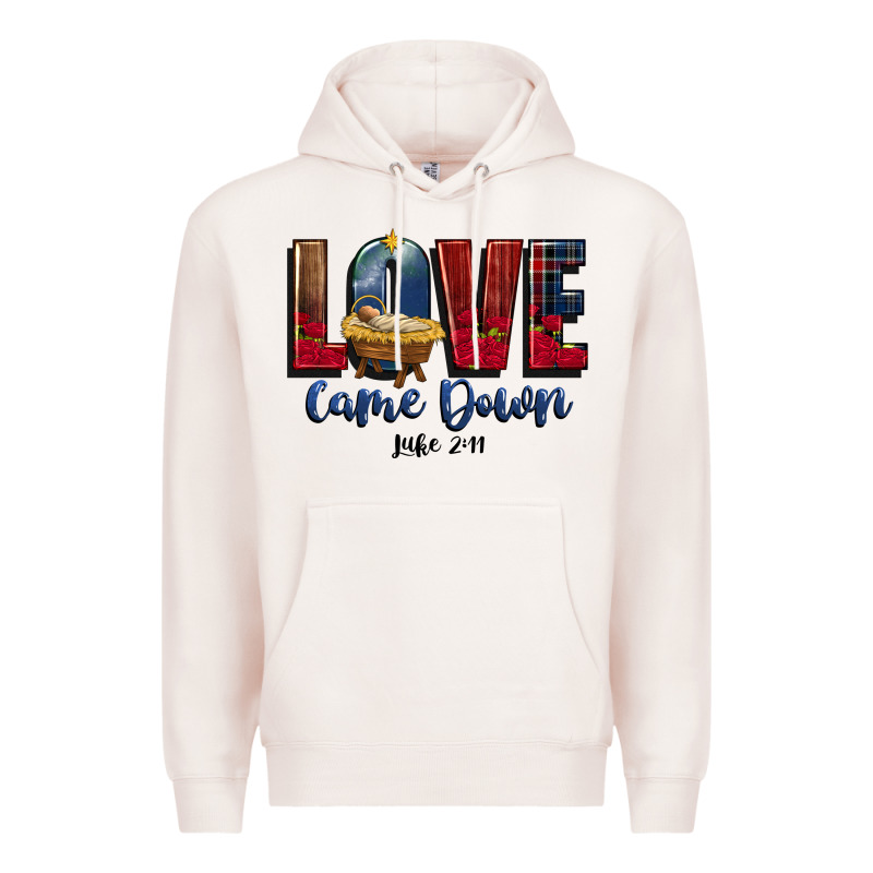Love Came Down Luke 2 11 Premium Hoodie by CowGirlArtShop | Teevron